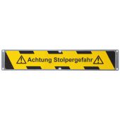 Antirutsch-Aluminiumplatte "Achtung Stolpergefahr", gelb/schwarz