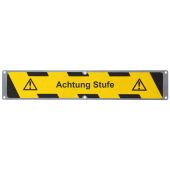 Antirutsch-Aluminiumplatte "Achtung Stufe", gelb/schwarz