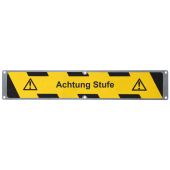 Antirutsch-Aluminiumplatte "Achtung Stufe", gelb/schwarz