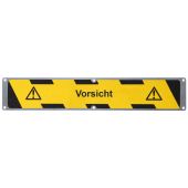 Antirutsch-Aluminiumplatte " Vorsicht", gelb/schwarz