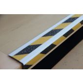 Antirutsch-Treppenkantenprofil "Typ Easy Clean R10", Warnmarkierung schraffiert