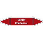 Fließrichtungspfeil "Dampf Kondensat", DIN 2403, D203