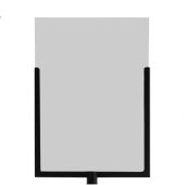 Schildtafel für Leitkegelaufsatz, passend für Typ ALCT-O, 210 x 300 mm, DIN A4 Hochformat, Metal, schwarz
