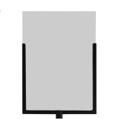 Schildtafel für Leitkegelaufsatz, passend für Typ ALCT-O, 210 x 300 mm, DIN A4 Hochformat, Metal, schwarz