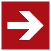 Brandschutzzeichen "Richtungspfeil gerade", ASR A1.3 / DIN ISO 3864