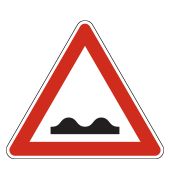 Verkehrsschild, Gefahrzeichen "Unebene Fahrbahn" [VZ 112], StVO
