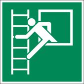Rettungszeichen "Notausstieg mit Fluchtleiter" [E016], LimarLite®, ASR A1.3 / ISO 7010