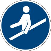 Gebotszeichen "Handlauf benutzen" [M012], ASR A1.3 / ISO 7010