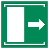Rettungszeichen "Schiebetür öffnet nach rechts" [E033], 55 / 8 mcd langnachleuchtend, LimarLite®, ASR A1.3/ISO 7010