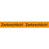 PVC-Verpackungsklebeband "Zerbrechlich" leuchtorange, schwarz, 50 mm