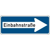 Verkehrsschild, Vorschriftszeichen "Einbahnstraße, rechtsweisend", Aluminium (2 mm), 800 x 300 mm