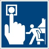 Brandmeldezeichen Zusatzschild "manueller Hausalarm", langnachleuchtend, LimarLite, 55/8mcd