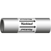 Fließrichtungspfeil "Richtungspfeil", Gruppe: "Rücklauf + schwarz", DIN 2403