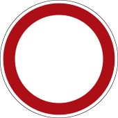 Verbotsschild "Verbot für Fahrzeuge aller Art", rot/schwarz