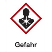 Gefahrstoffetikette "Gesundheitsgefahr - Gefahr" [GHS 08]