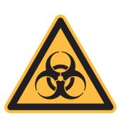 Warnzeichen "Warnung vor Biogefährdung" [W009], ASR A1.3 / ISO 7010