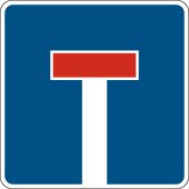 Verkehrsschild, Richtzeichen "Sackgasse" [VZ 357], StVO, Aluminium (2 mm), 420 x 420 mm