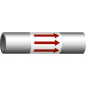 Fließrichtungspfeil  "Pfeil in Fließrichtung", rot/weiß, DIN 2403