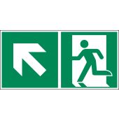 Rettungszeichen "Notausgang links aufwärts" [E001], LimarLite®, ASR A1.3 / ISO 7010