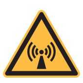 Warnzeichen "Warnung vor nicht ionisierender, elektrischer Strahlung" [W005], ASR A1.3 / ISO 7010