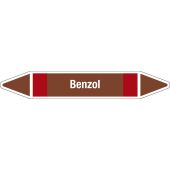 Fließrichtungspfeil "Benzol", DIN 2403, F804