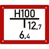 Hydrantenschild "Unterflurhydranten" Aluminium (0,5 mm), 250 x 200 x 0,5 mm, DIN 4066