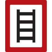 Hydrantenschild Geeignete Stelle zum Anleitern (E2), Alu, 200 x 250 x 0,5 mm, DIN 4066