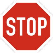 Verkehrsschild Stoppschild "Halt! Vorfahrt gewähren" [VZ 206], StVO