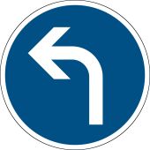 Vorschriftszeichen "Vorgeschriebene Fahrtrichtung links" [VZ 209-10], StVO