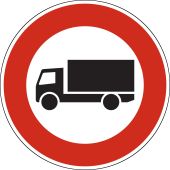 Vorschriftszeichen "Verbot für Kraftfahrzeuge über 3,5 t" [VZ 253], StVO