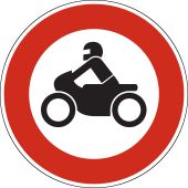 Vorschriftszeichen "Verbot für Krafträder" [VZ 255], StVO