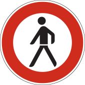 Vorschriftszeichen "Verbot für Fußgänger" [VZ 259], StVO
