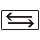 Verkehrsschild "Beide Richtungen, zwei gegengerichtete Pfeile" [VZ 1000-30], StVO
