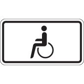 Verkehrsschild "Nur Schwerbehinderte mit außergewöhnlicher Gehbehinderung und Blinde" [VZ 1044-10], StVO