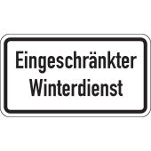 Verkehrsschild "Eingeschränkter Winterdienst"