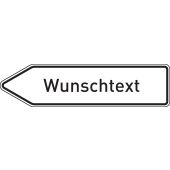 Wegweiser "Text nach Wunsch", linksweisend