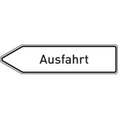 Wegweiser "Ausfahrt", linksweisend