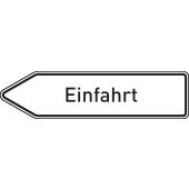 Wegweiser "Einfahrt", linksweisend