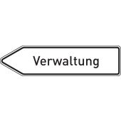 Wegweiser "Verwaltung", linksweisend