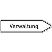 Wegweiser "Verwaltung", rechtsweisend