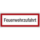 Verkehrsschild "Feuerwehrzufahrt" Aluminium (2 mm), 594 x 210 x 2 mm