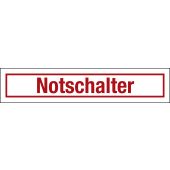 Notschalter, rot, Alu, 100 x 20 x 0,5 mm