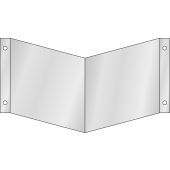 Blankoschild für Wandmontage, Nasenschild Aluminium (0,8 mm), 150 x 150 x 0,8 mm