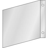 Fahnenschild "Blanko"  für Deckenmontage, Aluminium, 150 x 150 x 0,8 mm