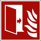 Brandbekämpfungszeichen "Feuerschutztür" [F007], ISO 7010