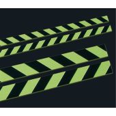 Warnmarkierungsstreifen "mit Richtungspfeil", grün/schwarz, Aluminium, langnachleuchtend