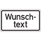 Verkehrsschild mit Text nach Wunsch