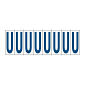 Lageretiketten "Buchstabe U", selbstklebende Folie, verschiedene Farben + verschiedene Größen