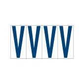 Lageretiketten "Buchstabe V", selbstklebende Folie, verschiedene Farben + verschiedene Größen