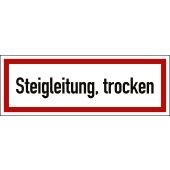 Feuerwehrzeichen "Steigleitung trocken", DIN 4066
